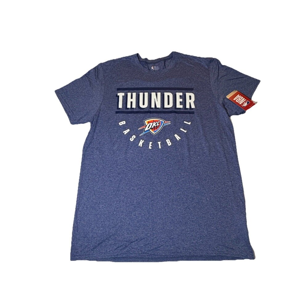 NWT Oklahoma City Thunder T Shirt Mens Large Blue NBA Team Apparel Graphic Tee
